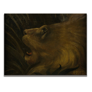 Head of a Lion – Henri Rousseau Painting | HD Canvas Print | Ready to Hang | Wall Art for Bedroom, living room, Hallway (HRWA06)
