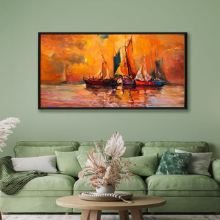 Mesmerising Landscapes Art Large Canvas Paintings. Framed Digital Reprints of Famous and Vibrant Artwork (LDWA14) - Khirki.in 