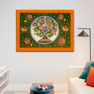 Tree of Life Madhubani Canvas Painting