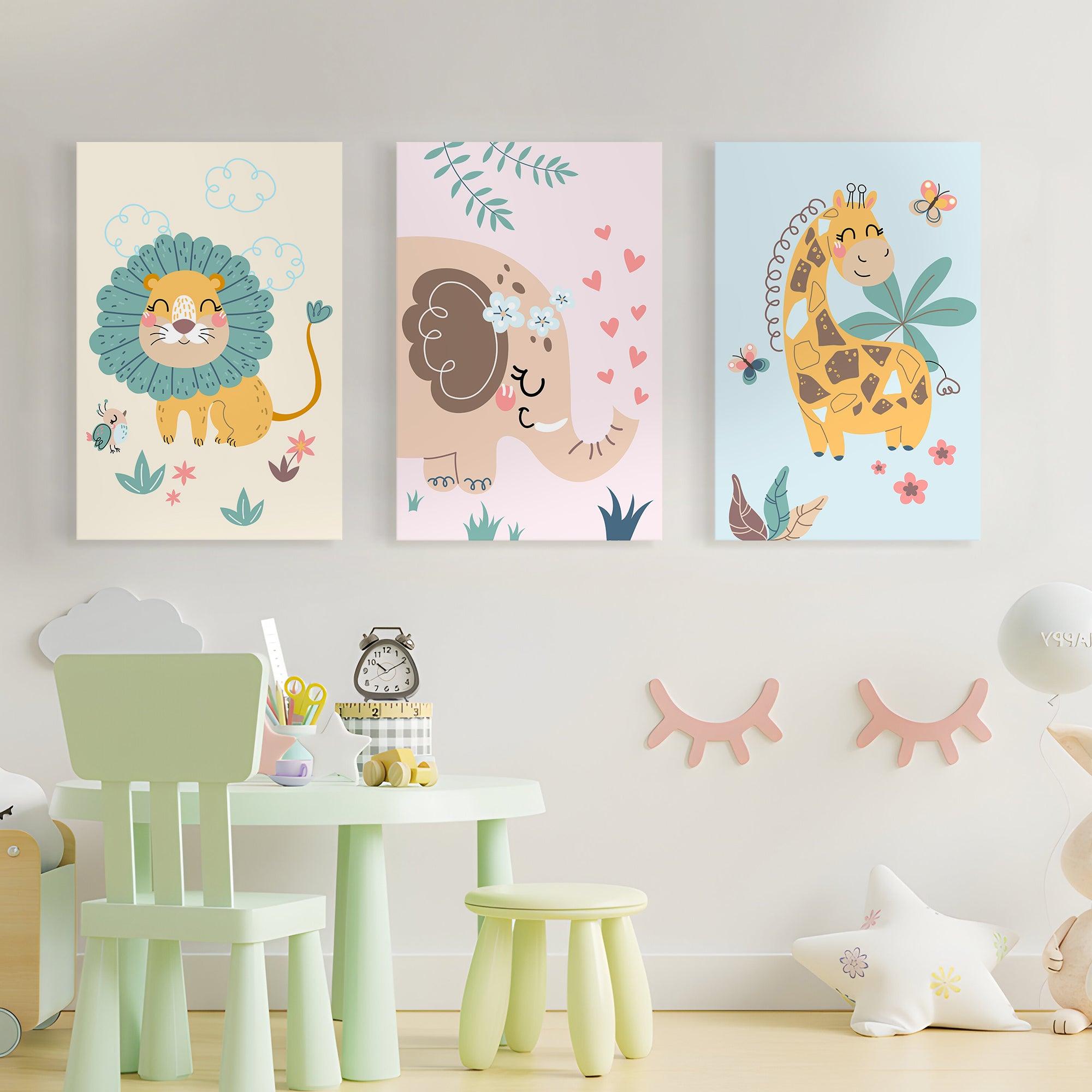 Kids Room Canvas Wall Decor Panel Large Art Pieces (KDSWA01