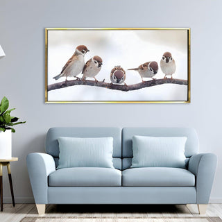 Amazing Wildlife Wall Art. Large Canvas Framed Digital Reprints of Jungle, Wildlife, Animals and Birds. Ready To Hang. Size:  24 Inch x 48 Inch (WBWA29) - Khirki.in 