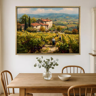 European Cityscape Wall Art, HD Canvas Print, Golden Floater Framed, Ready to Hang, (36 In x 48 In) (EURO-WA-71)