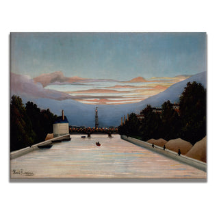 View of the Pont de Sèvres – Henri Rousseau Painting | HD Canvas Print | Ready to Hang | Wall Art for Bedroom, living room, Hallway (HRWA08)