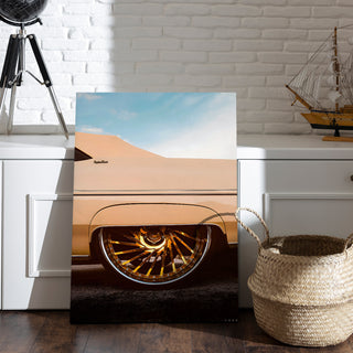 Gold-Spoked Glory Wall Art Painting, HD Canvas Print, Framed, Ready to Hang. (VINWA151)