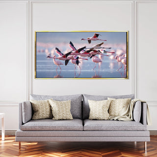 Amazing Wildlife Wall Art. Large Canvas Framed Digital Reprints of Jungle, Wildlife, Animals and Birds. Ready To Hang. Size:  24 Inch x 48 Inch (WBWA41)
