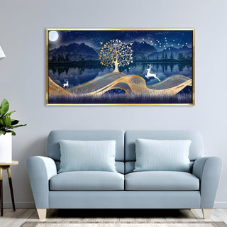 Amazing Wildlife Wall Art. Large Canvas Paintings. Framed Digital Reprints of Jungle, Wildlife, Animals and Birds 24 Inch x 48 Inch (WBWA11) - Khirki.in 