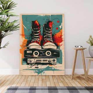 Street Beat Wall Art Painting, HD Canvas Print, Framed, Ready to Hang. (AMWA36)