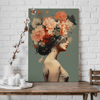 The Floral Crown Wall Art Painting, HD Canvas Print, Framed, Ready to Hang. (BOWA10)