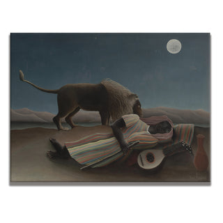 The Sleeping Gypsy – Henri Rousseau Painting | HD Canvas Print | Ready to Hang | Wall Art for Bedroom, living room, Hallway (HRWA07)
