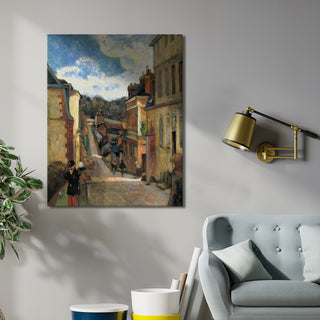 Street in Rouen – Paul Gauguin Painting | HD Canvas Print | Ready to Hang | Wall Art for Bedroom, living room, Hallway (PGWA10)