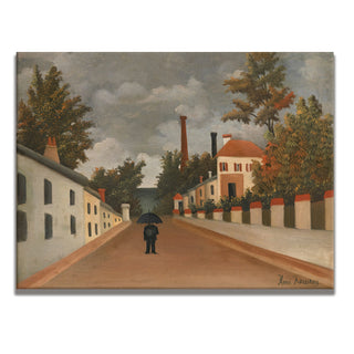 Outskirts of Paris – Henri Rousseau Painting | HD Canvas Print | Ready to Hang | Wall Art for Bedroom, living room, Hallway (HRWA04)