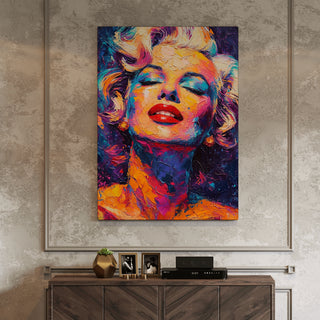 Marilyn Monroe Maximalist Altered Wall Art, HD Canvas Print, Framed, Ready to Hang. (POMA06)