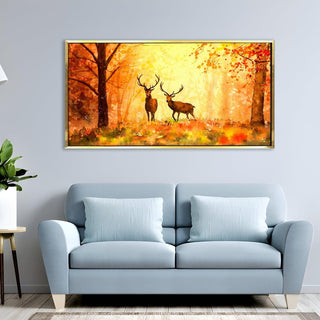 Amazing Wildlife Wall Art. Large Canvas Framed Digital Reprints of Jungle, Wildlife, Animals and Birds. Ready To Hang. Size:  24 Inch x 48 Inch (WBWA30) - Khirki.in 