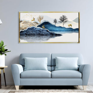 Amazing Wildlife Wall Art. Large Canvas Paintings. Framed Digital Reprints of Jungle, Wildlife, Animals and Birds 24 Inch x 48 Inch (WBWA14) - Khirki.in 