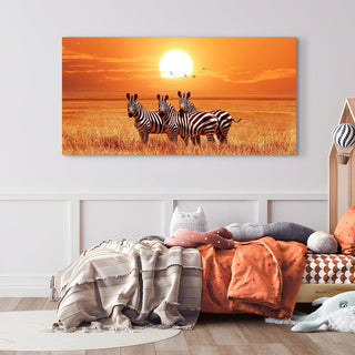 Amazing Wildlife Wall Art. Large Canvas Framed Digital Reprints of Jungle, Wildlife, Animals and Birds. Ready To Hang. Size:  24 Inch x 48 Inch (WBWA32) - Khirki.in 