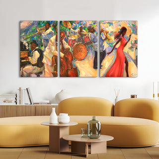 Sounds of Jazz Club, HD Canvas Print, Framed, Ready to Hang. (MAWA23)