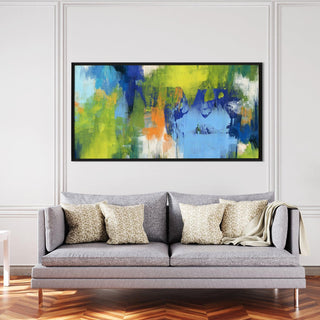 Abstract Modern Art Large Canvas Paintings. Framed Digital Reprints of Famous and Vibrant Artwork (MAWA06) - Khirki.in 