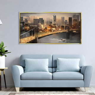 Mesmerising Landscapes Art Large Canvas Paintings. Framed Digital Reprints of Famous and Vibrant Artwork (LDWA21) - Khirki.in 