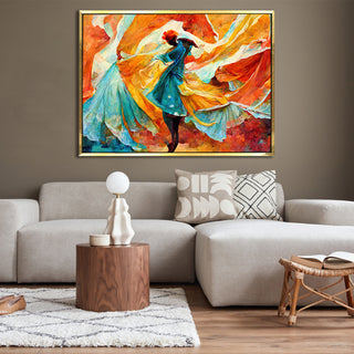 Framed Abstract Oil Pastel Style Wall Art Painting For Home and Hotels Wall Decoration (ABWA13) - Khirki.in 