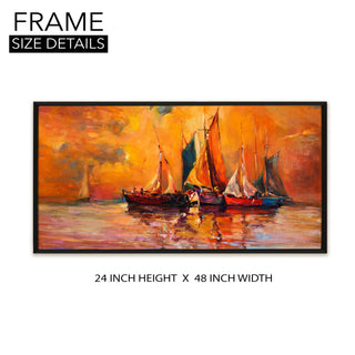 Mesmerising Landscapes Art Large Canvas Paintings. Framed Digital Reprints of Famous and Vibrant Artwork (LDWA14) - Khirki.in 