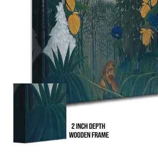 The Repast Of The Lion – Henri Rousseau Painting | HD Canvas Print | Ready to Hang | Wall Art for Bedroom, living room, Hallway (HRWA11)