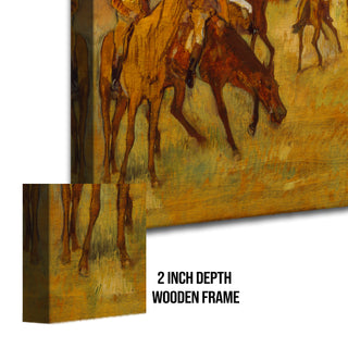 Jockeys on the Field by Edgar Degas Painting | HD Canvas Print | Ready to Hang | Wall Art for Bedroom, living room, Hallway (EDWA04)