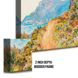 Path Through the Cliffs at Cap Martin, Impressionist Landscape Painting | HD Canvas Print | Ready to Hang | Wall Art for Bedroom, living room, Hallway (CMWA04)