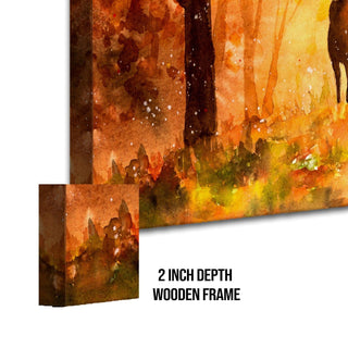 Amazing Wildlife Wall Art. Large Canvas Framed Digital Reprints of Jungle, Wildlife, Animals and Birds. Ready To Hang. Size:  24 Inch x 48 Inch (WBWA30) - Khirki.in 