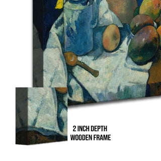 Still Life with Teapot and Fruit – Paul Gauguin Painting | HD Canvas Print | Ready to Hang | Wall Art for Bedroom, living room, Hallway (PGWA01)
