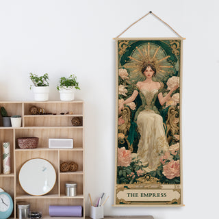 Empress Tarot Wall Hanging Tapestry, Thick fabric, HD Print, Ready to Hang Wall Décor. Size 24 In x 60 In. (TAROTTPS06)