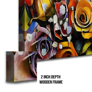 Framed Abstract Oil Pastel Style Wall Art Painting For Home and Hotels Wall Decoration (ABWA01) - Khirki.in 