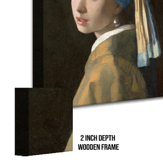 Girl with a Pearl Earring – Johannes Vermeer Painting | HD Canvas Print | Ready to Hang | Wall Art for Bedroom, living room, Hallway (JVWA01)