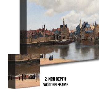 View of Delft – Johannes Vermeer Painting | HD Canvas Print | Ready to Hang | Wall Art for Bedroom, living room, Hallway (JVWA13)