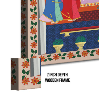 Shreenathji Pichwai Wall Art | HD Canvas Print | Ready to Hang | Wall Art for Temple, living room, Hallway | Size: 36 inch X 48 inch (SHNAWA06)