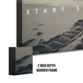 Start Somewhere Motivational canvas Wall Art. 24 Inch x 48 Inch. (MTWAT033)