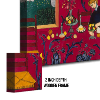 The Red Room (Harmony in Red) – Henri Matisse Painting | HD Canvas Print | Ready to Hang | Wall Art for Bedroom, living room, Hallway (HMWA07)