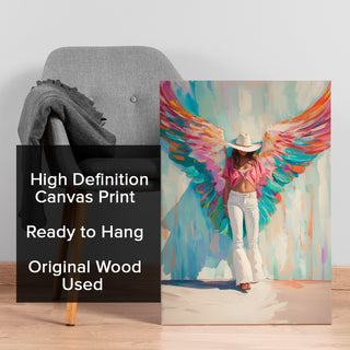 Angel Wings Creative Wall Art Painting, HD Canvas Print, Framed, Ready to Hang. (POMA10)