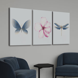 Set of 3 Minimalistic Floral Art (FLWA24).