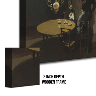 Claude Monet – Interior by Lamplight Painting | HD Canvas Print | Ready to Hang | Wall Art for Bedroom, living room, Hallway (CMWA20)