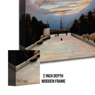 View of the Pont de Sèvres – Henri Rousseau Painting | HD Canvas Print | Ready to Hang | Wall Art for Bedroom, living room, Hallway (HRWA08)