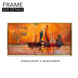 Mesmerising Landscapes Art Large Canvas Paintings. Framed Digital Reprints of Famous and Vibrant Artwork (LDWA14) - Khirki.in 