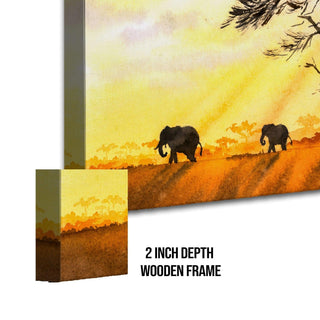 Amazing Wildlife Wall Art. Large Canvas Framed Digital Reprints of Jungle, Wildlife, Animals and Birds. Ready To Hang. Size:  24 Inch x 48 Inch (WBWA42) - Khirki.in 