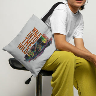 Canvas Zip Clouser Tote Bag for Women – 15x16 Inch Reusable Shopping & Everyday Carry Bag (TOBA07)