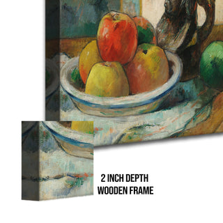 Still Life with Fruit and a Ceramic Portrait Jug – Paul Gauguin Painting | HD Canvas Print | Ready to Hang | Wall Art for Bedroom, living room, Hallway (PGWA02)