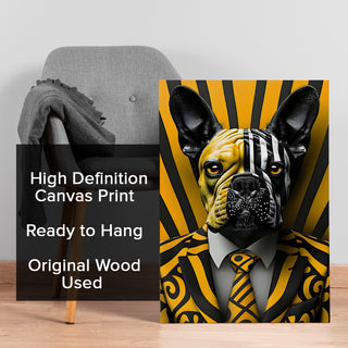 Commanding Canine Wall Art Painting, HD Canvas Print, Framed, Ready to Hang. (POMWA316)