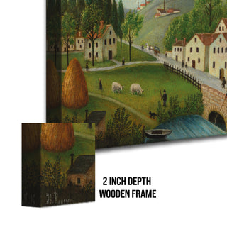 View of Malakoff – Henri Rousseau Painting | HD Canvas Print | Ready to Hang | Wall Art for Bedroom, living room, Hallway (HRWA13)