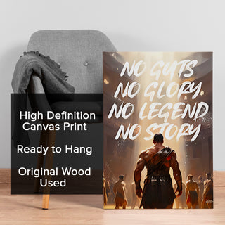 Gladiator Warrior Motivational Wall Art, HD Canvas Print, Framed, Ready to Hang. (POMWA348)