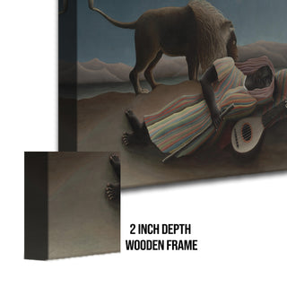 The Sleeping Gypsy – Henri Rousseau Painting | HD Canvas Print | Ready to Hang | Wall Art for Bedroom, living room, Hallway (HRWA07)