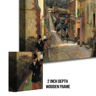 Street in Rouen – Paul Gauguin Painting | HD Canvas Print | Ready to Hang | Wall Art for Bedroom, living room, Hallway (PGWA10)