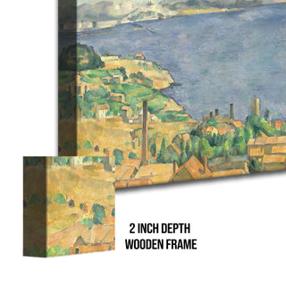 The Bay of Marseille, Seen from L’Estaque – Paul Cézanne Painting | HD Canvas Print | Ready to Hang | Wall Art for Bedroom, living room, Hallway (PCWA10)